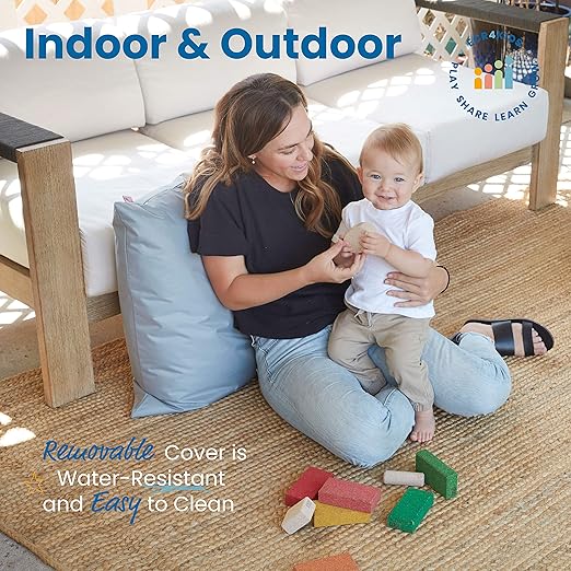 ECR4Kids Jumbo Floor Pillow, 27in, Flexible Seating, Light Grey - Bloomnest