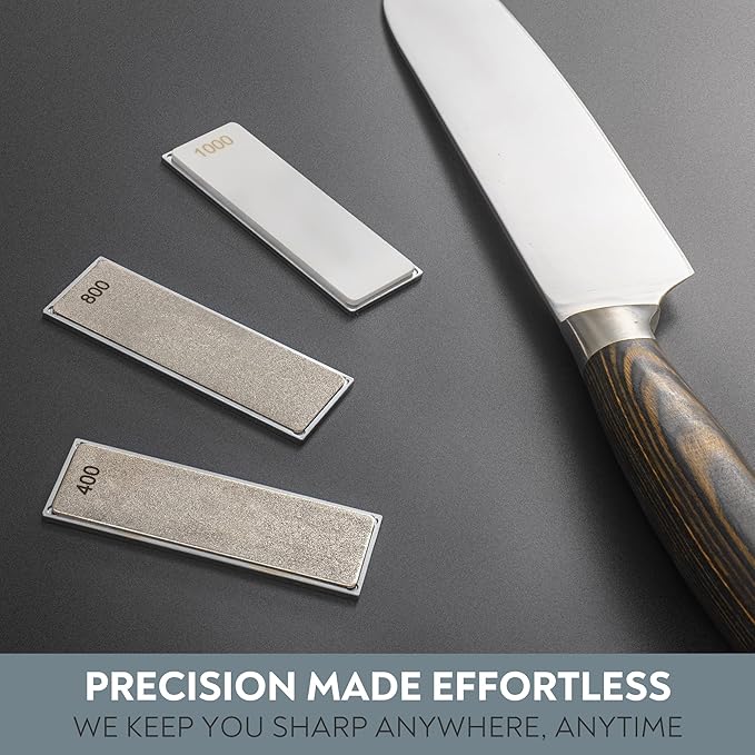 Replacement Whetstone Plates Set – Includes 3 Plates: #400, #800, and #1000 Grit for Precision Sharpening & Honing - Compatible Only with Parkway Home Adjustable Rolling Knife Sharpener - Bloomnest