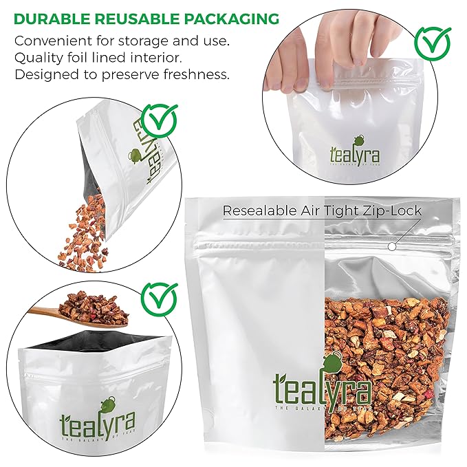 Tealyra - Pomegranate Raspberry - Fruity Herabl Loose Leaf Tea - Vitamins and Antioxidants Rich - Hot and Iced Tea - All Natural - Caffeine-Free - 112g (4-ounce) - Bloomnest