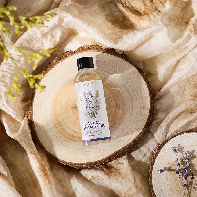 Airkeep Reed Diffuser Oil Refill/Lavender Eucalyptus/3.38 oz(100ml)/3 Pack/Scented Oil Refill for Reed Diffuser Home Fragrance for Bedroom, Bathroom Office Home Decor - Bloomnest