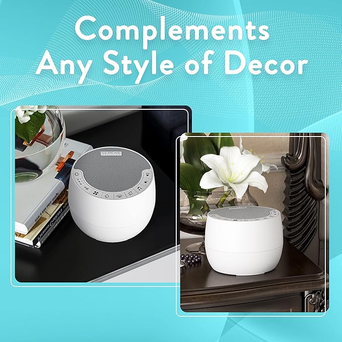 Serene Evolution White Noise Sound Machine with Remote Control - 70 Sound Options for Sleeping Adults and Babies - White Noise Machine for Office Privacy, Noise Canceling with Ocean and Rain Sounds - Bloomnest