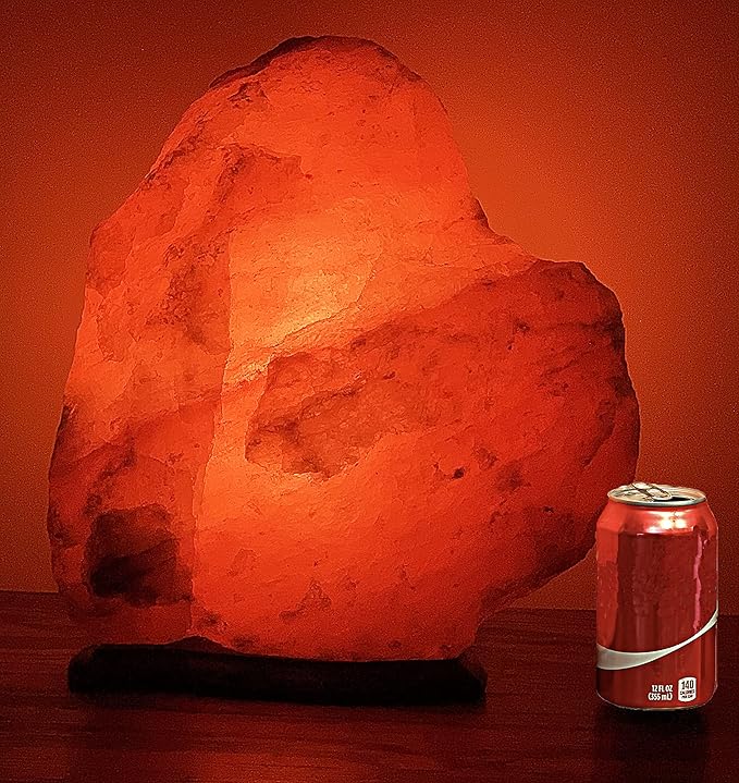 Giant Special Effect Natural Himalayan Crystal Rock Salt Lamp With Custom Base 45~55 lbs - Bloomnest