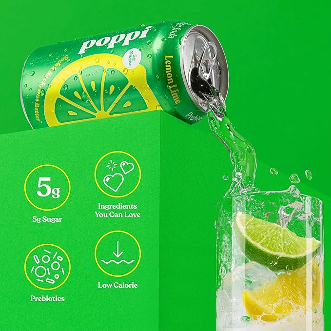 Poppi Sparkling Prebiotic Soda Beverage with Apple Cider Vinegar, Seltzer Water and Fruit Juice, Trend Setters Variety Pack, 12 Fl Oz, Pack of 12, Packaging May Vary - Bloomnest