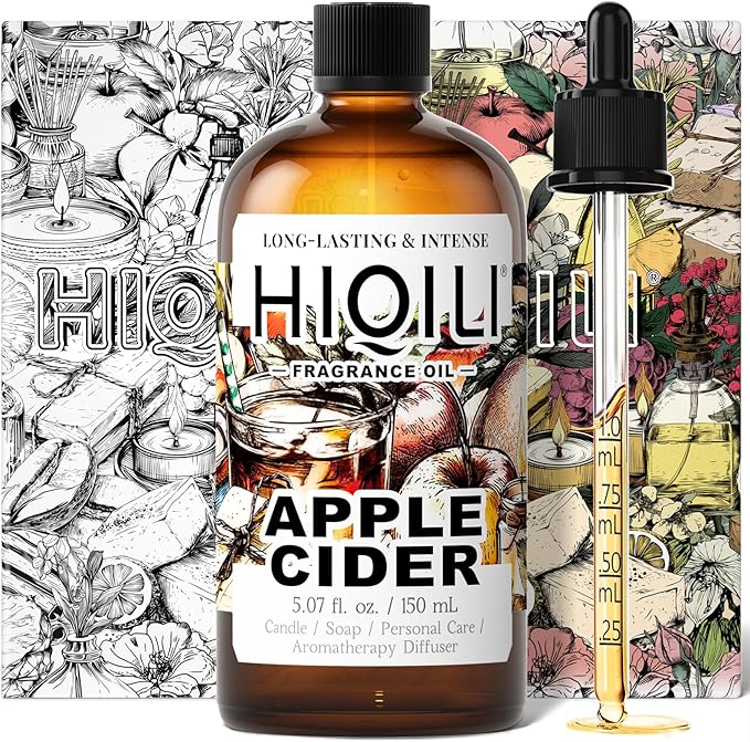 HIQILI Apple Cider Fragrance Oil - Making DIY Candle & Soap, Luxury Wine Scented, for Home & Office Essential Oil Diffuser Use - 5.07 Fl Oz - Bloomnest