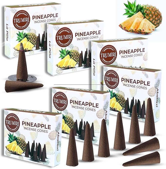 Pineapple Incense - 60 Cones, Six Packs of 10, Scented TRUMIRI