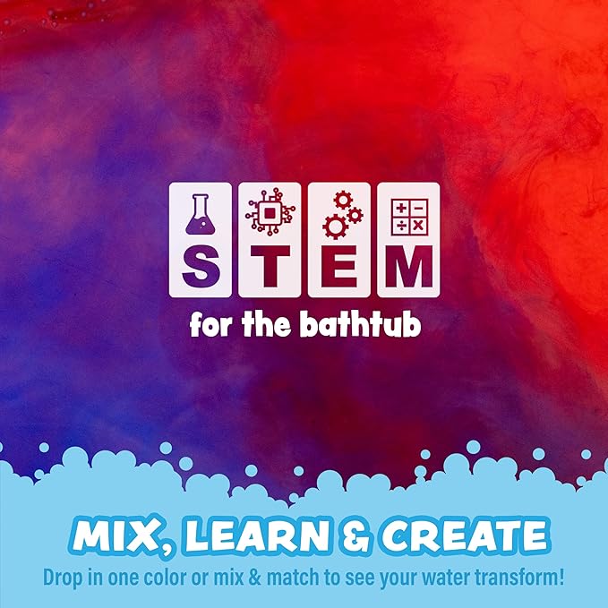 Tub Works® Bath Color Pops™ Moisturizing Kids Bath Bombs, 120 Count | Bath Bomb Refills for Bath Color Brush | Nontoxic & Fragrance-Free | 12 Unique Colors | Fizzy, Vibrant Water Color Tablets - Bloomnest