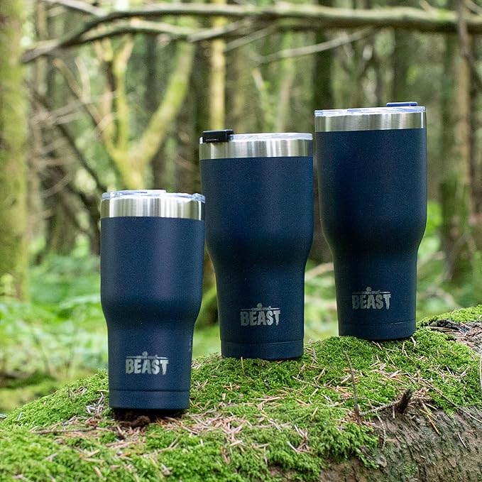 Beast 20 oz Tumbler Stainless Steel Vacuum Insulated Coffee Ice Cup Double Wall Travel Flask (Royal Blue) - Bloomnest