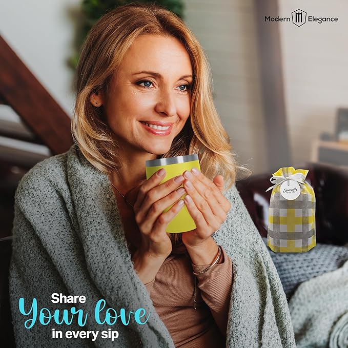 Tea Gift Set for Women & Men – Includes Assorted Teas, Elegant Mug & Honey (Yellow) - Bloomnest
