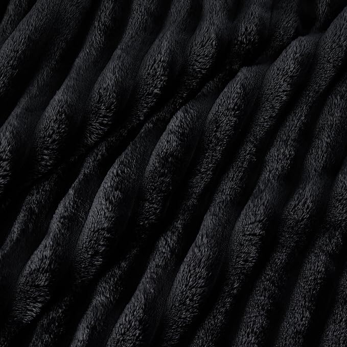 Bedsure GentleSoft Black California King Size Blanket for Bed - Cozy Soft Blankets for Women, Cute Large Throws for Girls, 102x96 Inches - Bloomnest