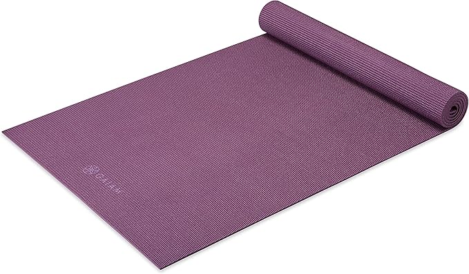 Gaiam Yoga Mat - Premium 5mm Solid Thick Non Slip Exercise & Fitness Mat for All Types of Yoga, Pilates & Floor Workouts (68" x 24" x 5mm) - Bloomnest
