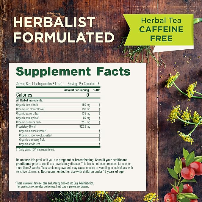 Traditional Medicinals Tea, Organic Weightless with Cranberry - Relieves Temporary Water Weight Gain - Kosher, Non-GMO, Caffeine-Free - 16 Tea Bags - Bloomnest