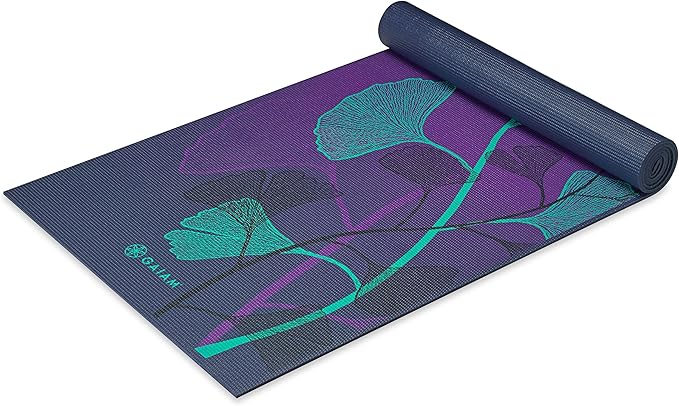 Gaiam Yoga Mat - Premium 6mm Print Extra Thick Non Slip Exercise & Fitness Mat for All Types of Yoga, Pilates & Floor Workouts (68"L x 24"W x 6mm Thick) - Bloomnest