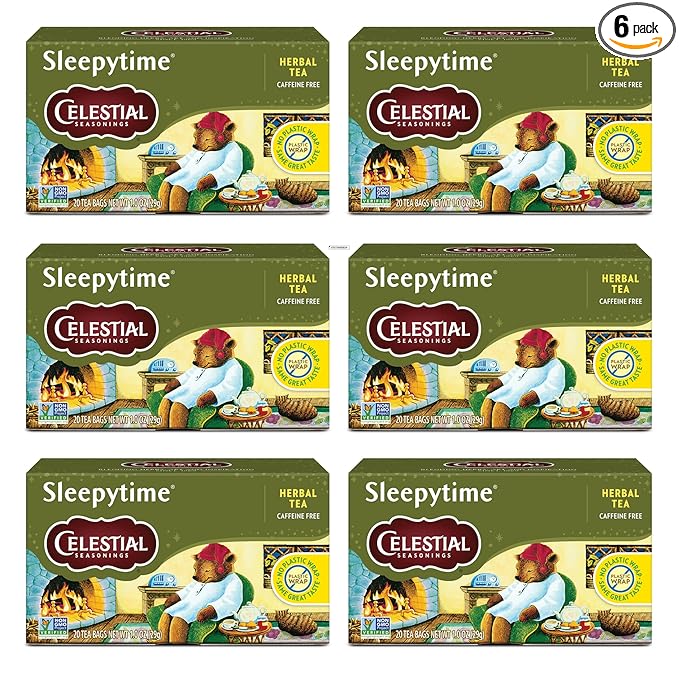 Celestial Seasonings Sleepytime Herbal Tea, Caffeine Free, 20 Tea Bags Box (Pack of 6) - Bloomnest
