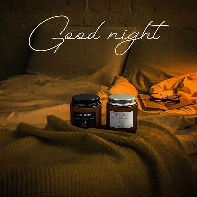 Birthday Gifts for Women, BOYUJK Sleep Candle Gifts for Women, Lavender Scented Candles Gift Set for Anxiety, Scented Candles Promotes Sleep and Relieves Stress, Relaxation Gift for Men - Bloomnest