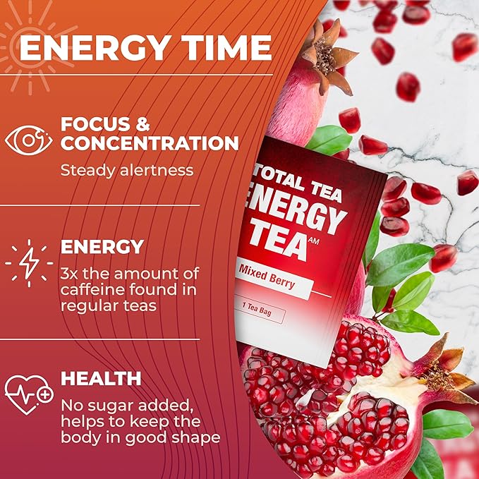 Total Tea Detox Tea & Energy Set - 25 Day Detox - Herbal SIim Tea with Chamomile - Hibiscus Tea and Ginger Root for Colon Cleanse – Natural Citrus & Cinnamon Fruit Tea for Digestive Health - Bloomnest