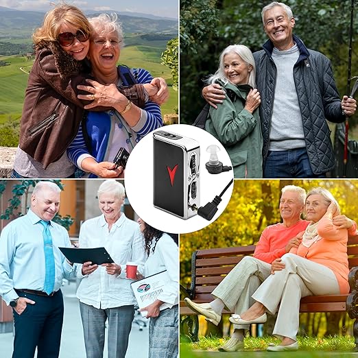 Personal Sound Amplifier - Personal Audio Amplifier Device and Voice Enhancer Device for Sound Gain of 50dB, Up to 100 Feet Away, Pocket Hearing Devices - Bloomnest