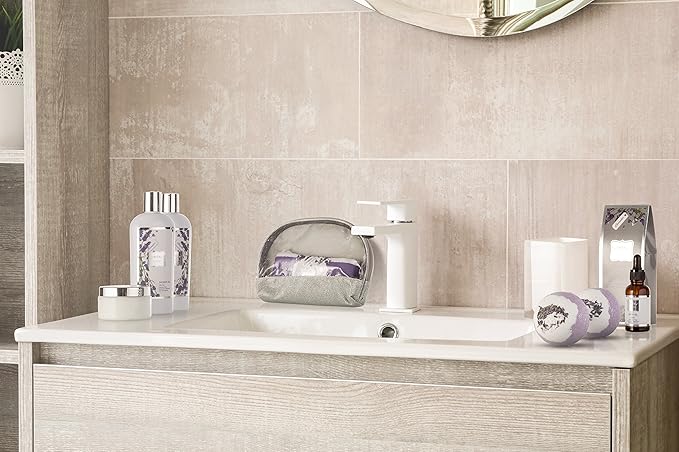 Gift Baskets for Women Bath Gift Set for Women, Bath and Body Spa Set Lavender and Jasmine with Large Bath Bombs, Salts, Shower Gel, Body Butter Lotion, Bath Oil, Bubble Bath, Loofah & More