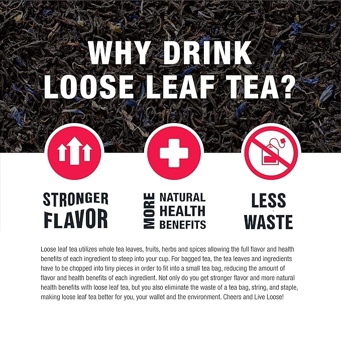 Tiesta Tea - Passion Berry Jolt, Loose Leaf, Raspberry Passion Fruit Black Tea, Premium Blend, Caffeinated Black, Make Hot or Iced Brews Up to 200 Cups, 16oz Resealable Bulk Pouch - Bloomnest