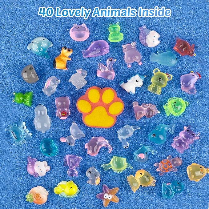 Bath Bombs for Kids with Surprise Inside, 40 Large Number Pack Paw Shape Bath Bombs Gift Set, Natural Organic Kids Bubble Bath Fizzy for Girls Boys with Bath Toys Inside - Bloomnest