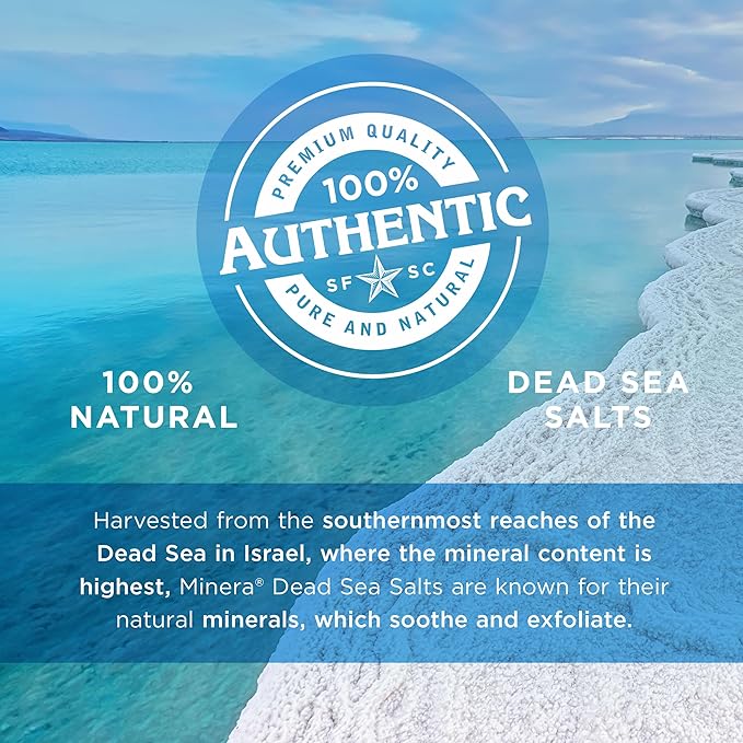 Minera Fine Grain Dead Sea Salt for Bath & Soaking – 19 lbs, Fast-Dissolving, 100% Pure & Natural, Unscented, Skin-Nourishing Bulk Sea Salt - Bloomnest