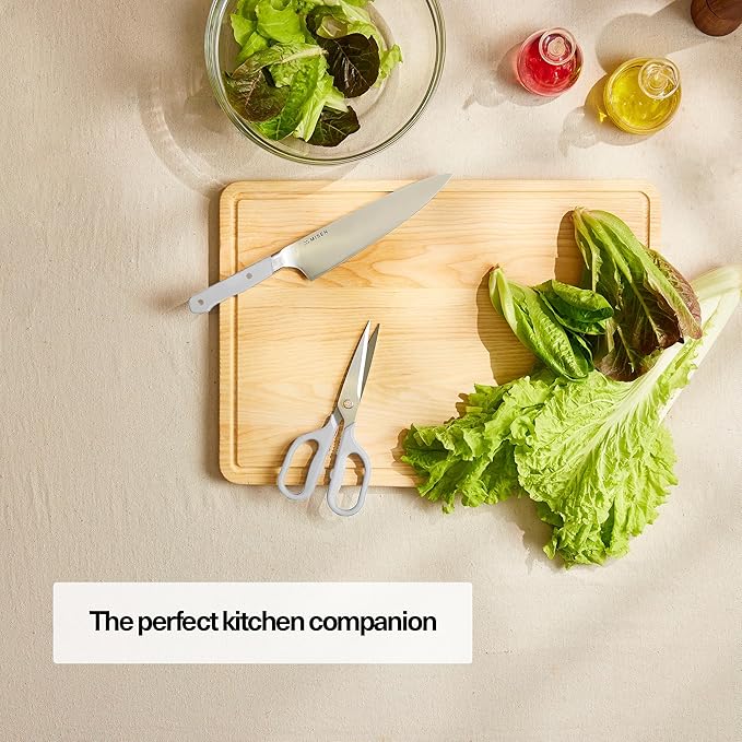 Misen Heavy Duty Kitchen Shears - Comfortable Ambidextrous Scissors for Meat, Poultry, Herbs & More - Easy to Clean - German Stainless Steel - Large | White - Bloomnest