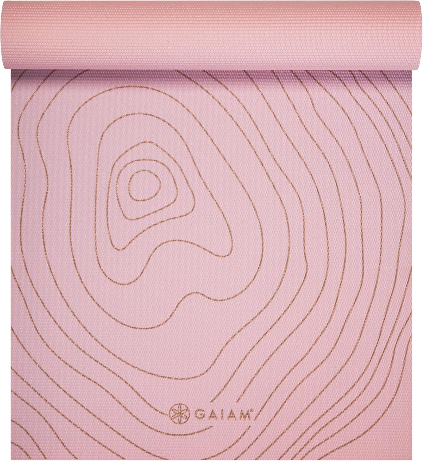 Gaiam Yoga Mat - Premium 6mm Print Extra Thick Non Slip Exercise & Fitness Mat for All Types of Yoga, Pilates & Floor Workouts (68"L x 24"W x 6mm Thick)