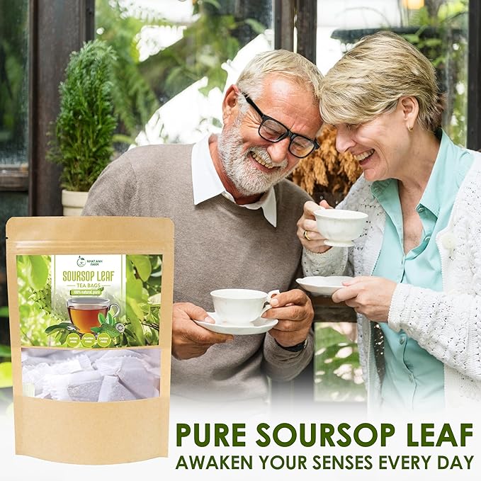 NHAT ANH FARM - Premium Soursop Leaves Tea Bags - Dried Soursop Graviola Leaves 40 Teabags, 2.5g/bag - Sugar/Caffeine/Gluten Free. Support Healthy Skin & Sleep - Bloomnest