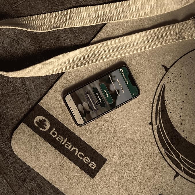 Yoga Mat With Strap 5mm Non Slip Suede & TPE - Beige Eco-Friendly Fitness & Exercise Mat for Home Gym, Pilates, Hot Yoga, and Meditation - Lightweight Durable 72 x 24 inch Workout Mat for Women, Men