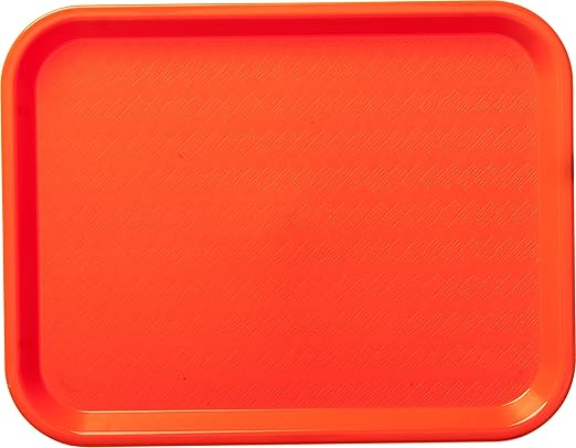 Carlisle FoodService Products CT101424 Cafe Standard Plastic Cafeteria/Fast Food Tray, NSF Certified, BPA Free, 14" Length x 10" Width, Orange (Pack of 24) - Bloomnest