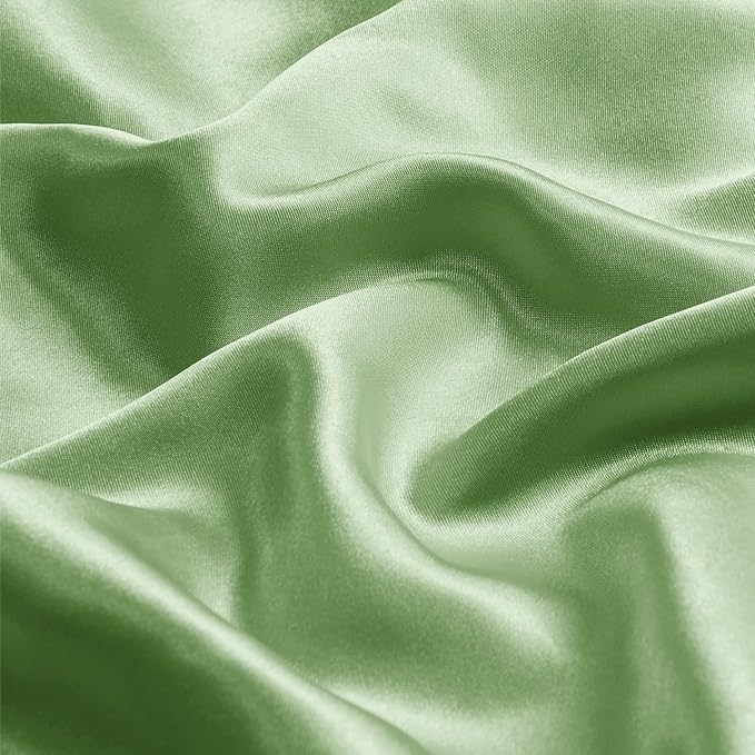 BEDELITE Satin Body Pillow Cover 2 Pack, Super Soft and Cooling Body Pillow Pillowcase for Hair and Skin, Breathable Silky Full Long Pillowcase Cover(20"x54", Sage Green) - Bloomnest