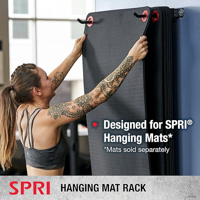 SPRI Hanging Exercise Mat, Fitness & Yoga Mat for Group Fitness Classes, Commercial Grade Quality with Reinforced Holes - Bloomnest