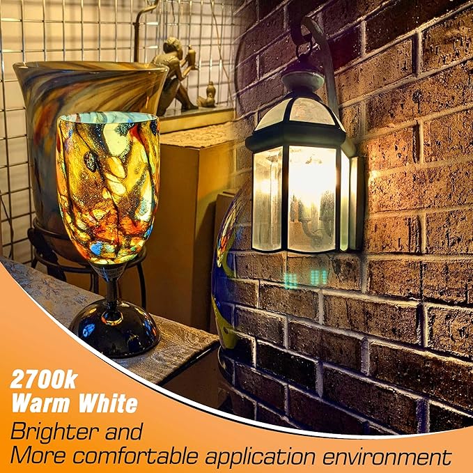 E12 40 Watt Equivalent LED Light Bulbs 2700K Warm White 120Volt 450lm 4W T6 C7 E12 Small Base LED Candelabra Bulb for Chandelier Pendant Ceiling Fan Lighting Wall Sconces, Non-Dimmable, 4 Pack - Bloomnest