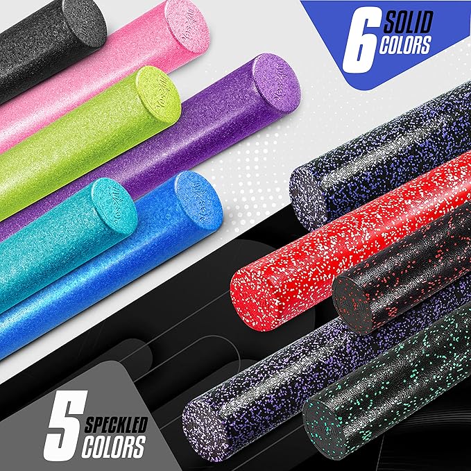 Yes4All High-Density EPP Round Back Roller Foam, Exercise Foam Roller for Yoga, Pilates & Stretching - 12, 18, 24, 36 inch - Bloomnest
