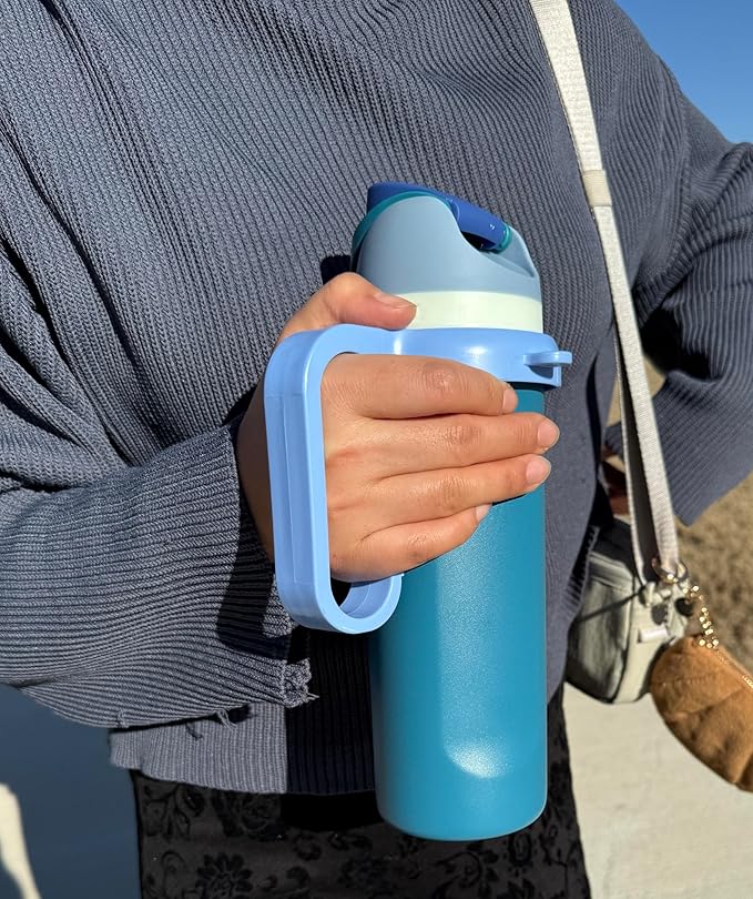 Bottle Handle for Owala FreeSip 24oz 32oz 40oz – Strong Plastic Water Bottle Holder, Durable Easy Carry Accessory for Running, Jogging, Gym, Hiking, and Drinking While Driving & More OneMissionX