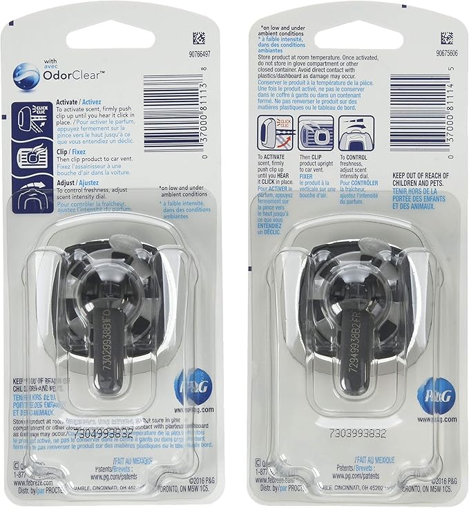 Febreze Car Vent Clip Air Freshener, Hawaiian Aloha 4 Pack - Bloomnest