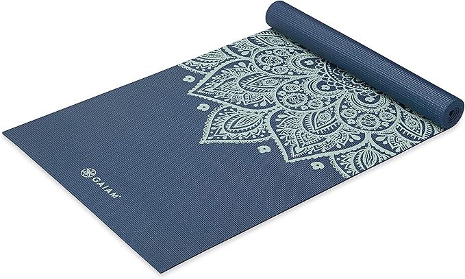 Gaiam Yoga Mat - Premium 5mm Print Thick Non Slip Exercise & Fitness Mat for All Types of Yoga, Pilates & Floor Workouts (68" x 24" x 5mm) - Bloomnest