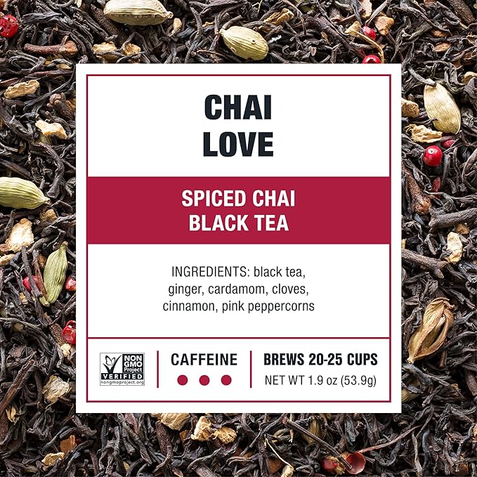 Tiesta Tea - Chai Love Tea | Spiced Chai Black Tea | Premium Loose Leaf Tea Blend | High Caffeinated Black Tea | Make Hot or Iced Tea & Brews up to 25 Cups - 1.9 Ounce Resealable Pouch - Bloomnest