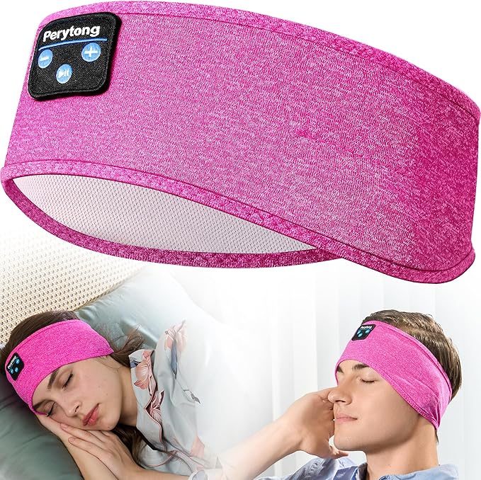 Sleep Headphones Bluetooth Headband Sleeping Headphones Headband Wireless Sleep Headband with Comfortable Earbuds for Side Sleepers, Sleeping Eye Mask for Women Men Workout Running Cool Gifts - Bloomnest