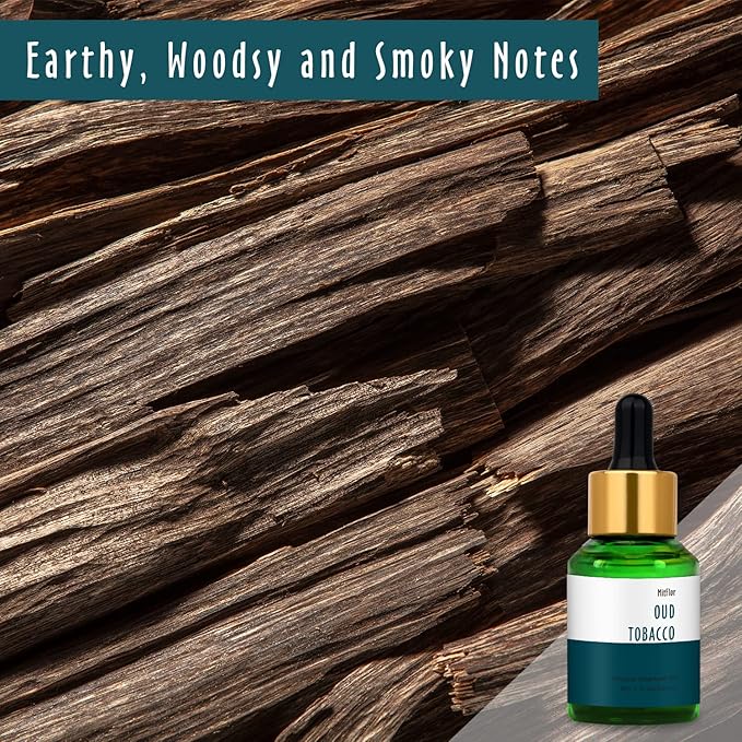 Oud Tobacco Fragrance Oil, MitFlor Single Scented Oil, Large Size Premium Grade Fragrance Oil for Soap & Candle Making, Aromatherapy Oil, Men & Woody Scent for Home Fragrance, 30ml - Bloomnest