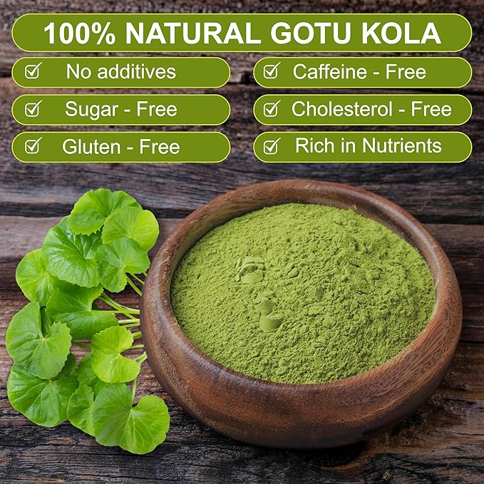 BOTAMONY Organic Gotu Kola Powder 7oz, Centella Asiatica Herbal, Non-GMO Vegan Gluten-Free, Traditionally Used in Ayurveda for Focus and Daily Vitality, Fine Leaf Powder - Bloomnest
