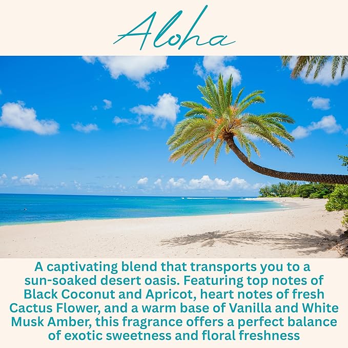 Wickless Cactus Blossom Scented Candles for Candle Warmer Lamp, Many Scents to Choose, 100% Non-Toxic Soy Wax, Scented Candle Melts for Warming Plate, Handmade in The USA (Aloha) - Bloomnest