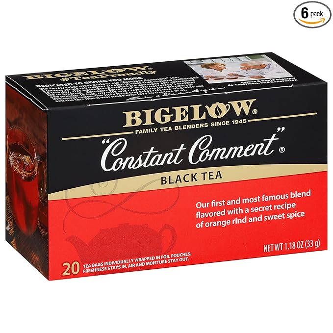 Bigelow Constant Comment Caffeinated Black Tea Bags, 20 Count (Pack of 6) - Bloomnest