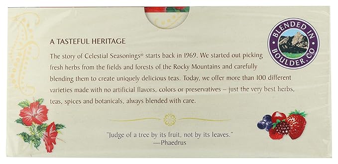 Celestial Seasonings Wild Berry Zinger Tea Bags - 20 ct - Bloomnest