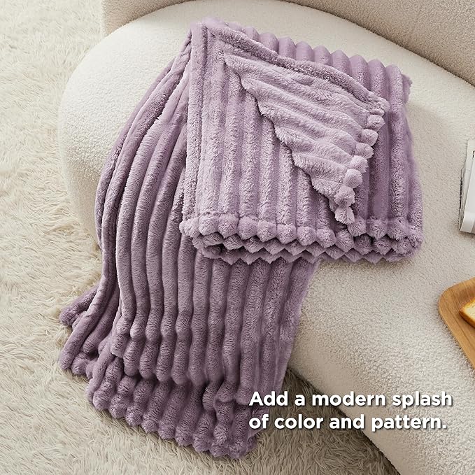 Bedsure GentleSoft Light Purple Twin Blanket for Bed - Cozy Soft Blankets for Women, Cute Large Throws for Girls, 66x90 Inches - Bloomnest