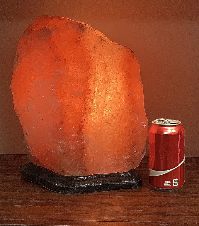 Giant Special Effect Natural Himalayan Crystal Rock Salt Lamp With Custom Base 35~45 lbs - Bloomnest