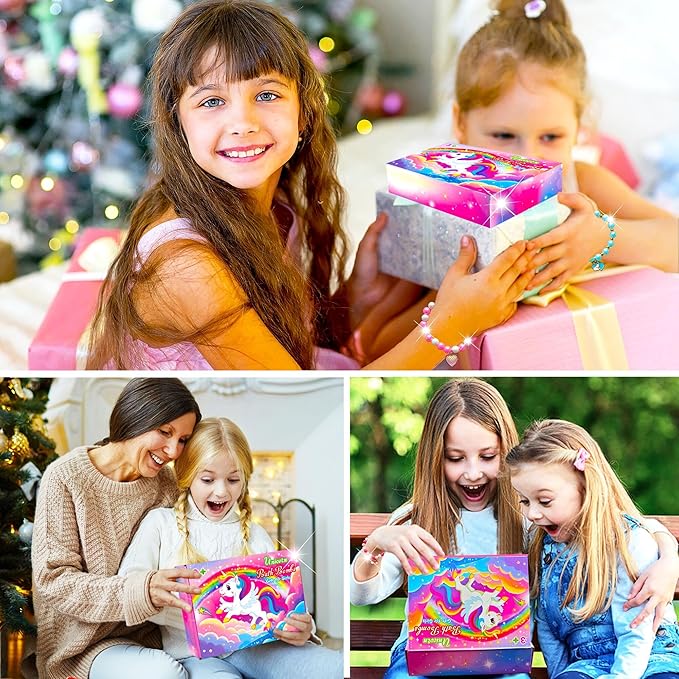 Unicorn Bath Bombs for Girls Kids with Toys Surprise Jewelry Inside Gift for Girls 3 4 5 6 7 8 Years Old Birthday Gifts Ideas Easter Gifts for Girls Easter Basket Stuffers Egg Fillers Christmas Gifts - Bloomnest