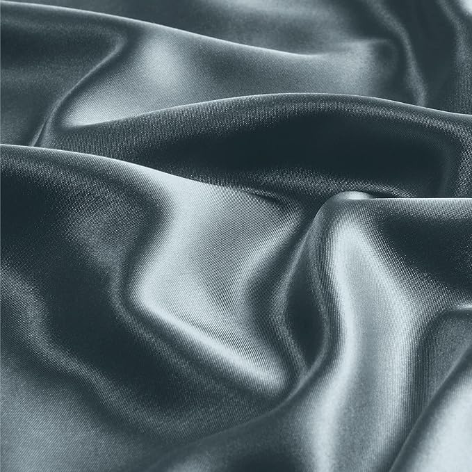 BEDELITE Satin Body Pillow Cover, Super Soft and Cooling Body Pillow Pillowcase for Hair and Skin, Breathable Silky Full Long Pillowcase Cover(20"x54", Space Grey) - Bloomnest