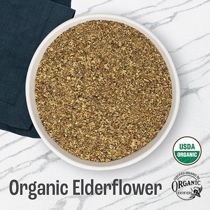 J MAC BOTANICALS Organic Elderflower, Herbal Tea - 4 Ounces - Bloomnest