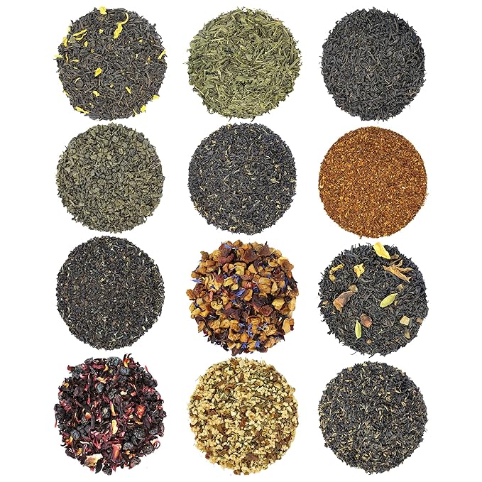 Solstice Loose Leaf Tea Ultimate Sampler Feat. 12 Teas; Approx 180+ Servings - Bloomnest