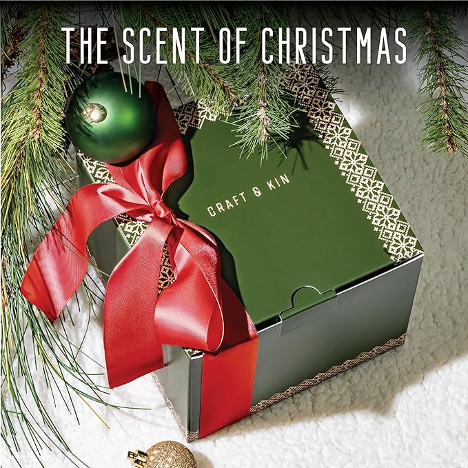 Craft & Kin Scented Candle Gift Set | Embers & Spice Home Scented Candle Sets for House Warming, Men's Gift Candles - Bloomnest